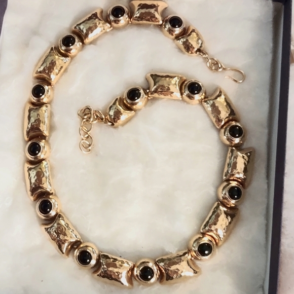 Monet Gold & Black Necklace - Picture 12 of 15